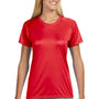 A4 Womens Performance Moisture Wicking Short Sleeve Crewneck T-Shirt - Scarlet Red