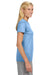 A4 NW3201 Womens Performance Moisture Wicking Short Sleeve Crewneck T-Shirt Light Blue Model Side