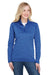 A4 NW4010 Womens Tonal Space Dye Performance Moisture Wicking 1/4 Zip Sweatshirt Royal Blue Model Front