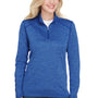 A4 Womens Tonal Space Dye Performance Moisture Wicking 1/4 Zip Sweatshirt - Royal Blue