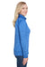 A4 NW4010 Womens Tonal Space Dye Performance Moisture Wicking 1/4 Zip Sweatshirt Light Blue Model Side
