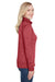 A4 NW4010 Womens Tonal Space Dye Performance Moisture Wicking 1/4 Zip Sweatshirt Red Model Side