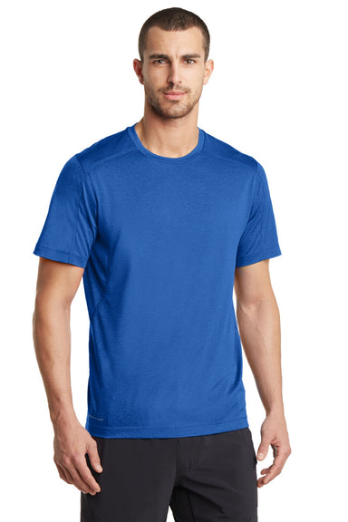 Ogio OE320 Mens Endurance Pulse Jersey Moisture Wicking Short Sleeve Crewneck T-Shirt Electric Blue Model Front
