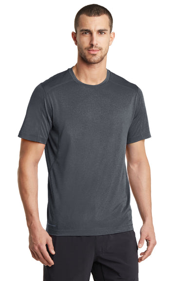 Ogio OE320 Mens Endurance Pulse Jersey Moisture Wicking Short Sleeve Crewneck T-Shirt Gear Grey Model Front