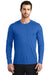 Ogio OE321 Mens Endurance Pulse Jersey Moisture Wicking Long Sleeve Crewneck T-Shirt Electric Blue Model Front