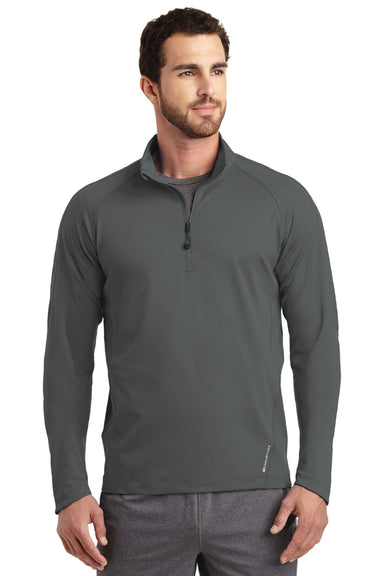 Ogio OE550 Mens Endurance Radius Moisture Wicking 1/4 Zip Sweatshirt Gear Grey Model Front