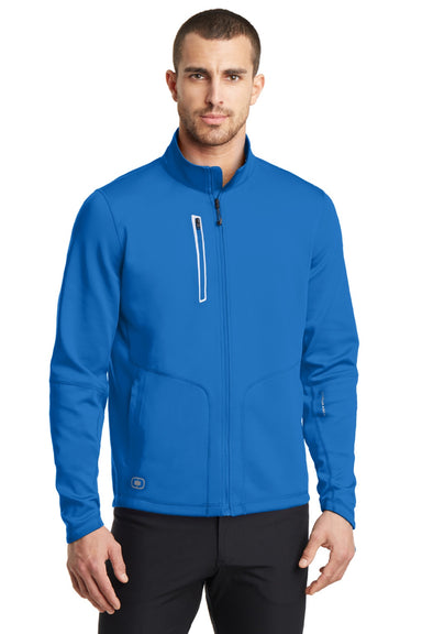 Ogio OE700 Mens Endurance Fulcrum Full Zip Jacket Electric Blue Model Front