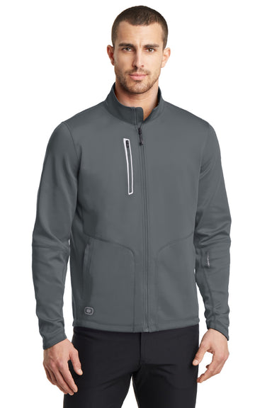 Ogio OE700 Mens Endurance Fulcrum Full Zip Jacket Gear Grey Model Front