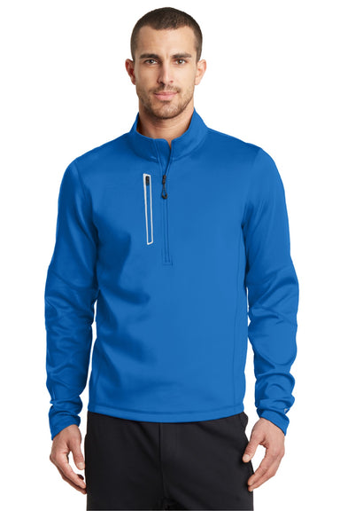 Ogio OE701 Mens Endurance Fulcrum 1/4 Zip Jacket Electric Blue Model Front