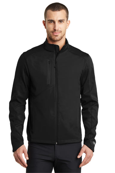 Ogio OE720 Mens Endurance Crux Wind & Water Resistant Full Zip Jacket Blacktop Model Front