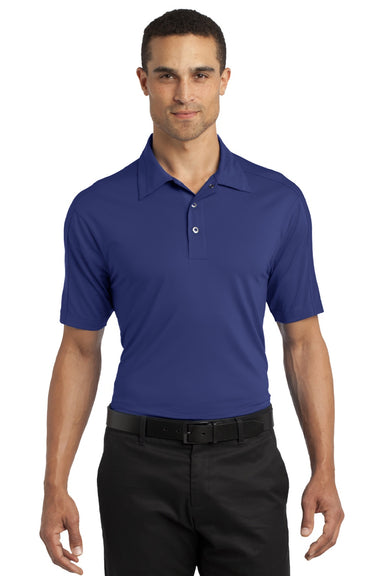 Ogio OG1030 Mens Linear Moisture Wicking Short Sleeve Polo Shirt Blueprint Model Front