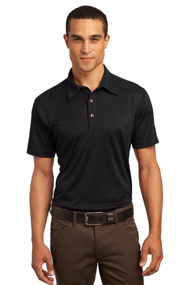 Ogio OG109 Mens Hybrid Moisture Wicking Short Sleeve Polo Shirt Blacktop Model Front