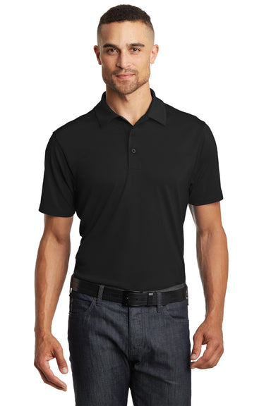 Ogio OG125 Mens Framework Moisture Wicking Short Sleeve Polo Shirt Blacktop Model Front