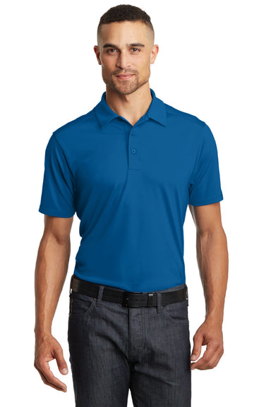 Ogio OG125 Mens Framework Moisture Wicking Short Sleeve Polo Shirt Bolt Blue Model Front