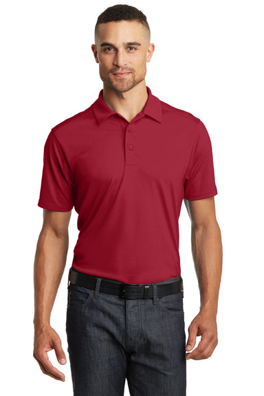 Ogio OG125 Mens Framework Moisture Wicking Short Sleeve Polo Shirt Signal Red Model Front