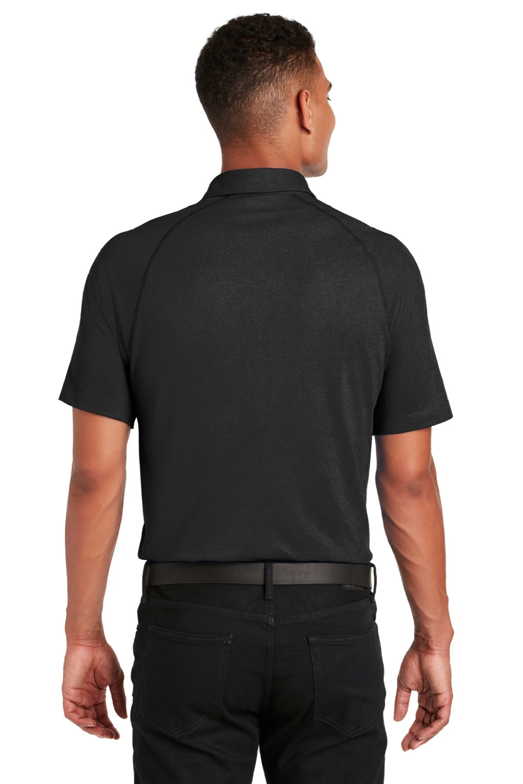 Ogio OG126 Mens Onyx Moisture Wicking Short Sleeve Polo Shirt Blacktop Model Back