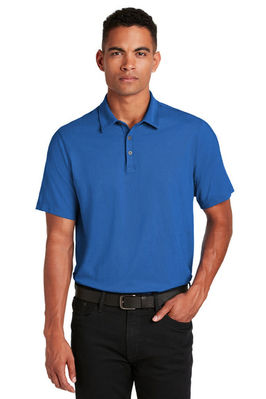 Ogio OG126 Mens Onyx Moisture Wicking Short Sleeve Polo Shirt Electric Blue Model Front