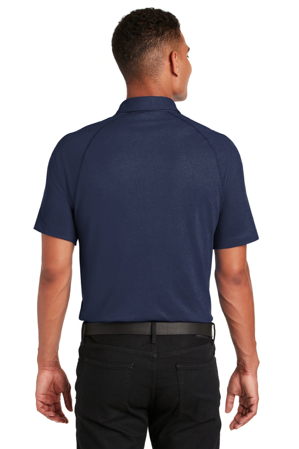 Ogio OG126 Mens Onyx Moisture Wicking Short Sleeve Polo Shirt Navy Blue Model Back