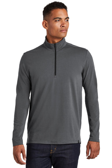 Ogio OG139 Mens Limit Moisture Wicking 1/4 Zip Sweatshirt Diesel Grey Model Front