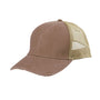 Adams Hats Mens Distressed Ollie Adjustable Trucker Hat - Mud Brown/Tan