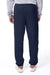 Hanes P650 Mens Ecosmart Sweatpants Navy Blue Model Back