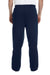 Champion P800 Mens Open Bottom Fleece Sweatpants w/ Pockets Navy Blue Model Back
