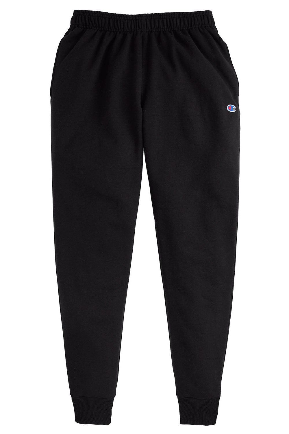 Champion P930 Mens Power blend Fleece Jogger Sweatpants w/ Pockets Black Flat Front