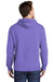 Port & Company PC098H Mens Beach Wash Fleece Hooded Sweatshirt Hoodie w/ Pouch Pocket Amethyst Purple Model Back