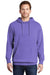 Port & Company PC098H Mens Beach Wash Fleece Hooded Sweatshirt Hoodie w/ Pouch Pocket Amethyst Purple Model Front