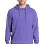 Port & Company Mens Beach Wash Fleece Hooded Sweatshirt Hoodie w/ Pouch Pocket - Amethyst Purple