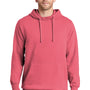 Port & Company Mens Beach Wash Fleece Hooded Sweatshirt Hoodie w/ Pouch Pocket - Fruit Punch Pink