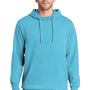 Port & Company Mens Beach Wash Fleece Hooded Sweatshirt Hoodie w/ Pouch Pocket - Tidal Wave Blue