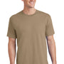 Port & Company Mens Core Short Sleeve Crewneck T-Shirt - Sand Brown