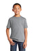 Port & Company PC54Y Youth Core Short Sleeve Crewneck T-Shirt Heather Grey Model Front