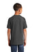 Port & Company PC54Y Youth Core Short Sleeve Crewneck T-Shirt Heather Dark Grey Model Back