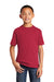 Port & Company PC54Y Youth Core Short Sleeve Crewneck T-Shirt Red Model Front