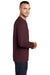 Port & Company PC55LS/PC55LST Mens Core Long Sleeve Crewneck T-Shirt Athletic Maroon Model Side