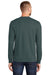 Port & Company PC55LS/PC55LST Mens Core Long Sleeve Crewneck T-Shirt Dark Green Model Back