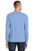 Port & Company PC55LS/PC55LST Mens Core Long Sleeve Crewneck T-Shirt Light Blue Model Back