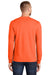 Port & Company PC55LS/PC55LST Mens Core Long Sleeve Crewneck T-Shirt Safety Orange Model Back