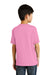 Port & Company PC55Y Youth Core Short Sleeve Crewneck T-Shirt Candy Pink Model Back