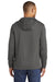 Port & Company PC590H Mens Dry Zone Performance Moisture Wicking Fleece Hooded Sweatshirt Hoodie w/ Pouch Pocket Charcoal Grey Model Back