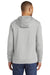 Port & Company PC590H Mens Dry Zone Performance Moisture Wicking Fleece Hooded Sweatshirt Hoodie w/ Pouch Pocket Silver Grey Model Back