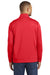 Port & Company PC590Q Mens Dry Zone Performance Moisture Wicking Fleece 1/4 Zip Sweatshirt Red Model Back