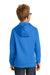 Port & Company PC590YH Youth Dry Zone Performance Moisture Wicking Fleece Hooded Sweatshirt Hoodie w/ Pouch Pocket Royal Blue Model Back