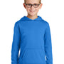 Port & Company Youth Dry Zone Performance Moisture Wicking Fleece Hooded Sweatshirt Hoodie w/ Pouch Pocket - Royal Blue