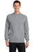 Port & Company PC78 Mens Core Pill Resistant Fleece Crewneck Sweatshirt Heather Grey Model Front