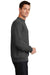 Port & Company PC78 Mens Core Pill Resistant Fleece Crewneck Sweatshirt Heather Dark Grey Model Side