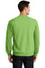 Port & Company PC78 Mens Core Pill Resistant Fleece Crewneck Sweatshirt Lime Green Model Back