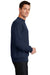 Port & Company PC78 Mens Core Pill Resistant Fleece Crewneck Sweatshirt Navy Blue Model Side